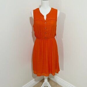 Naif Orange Sleeveless Dress Boho Style